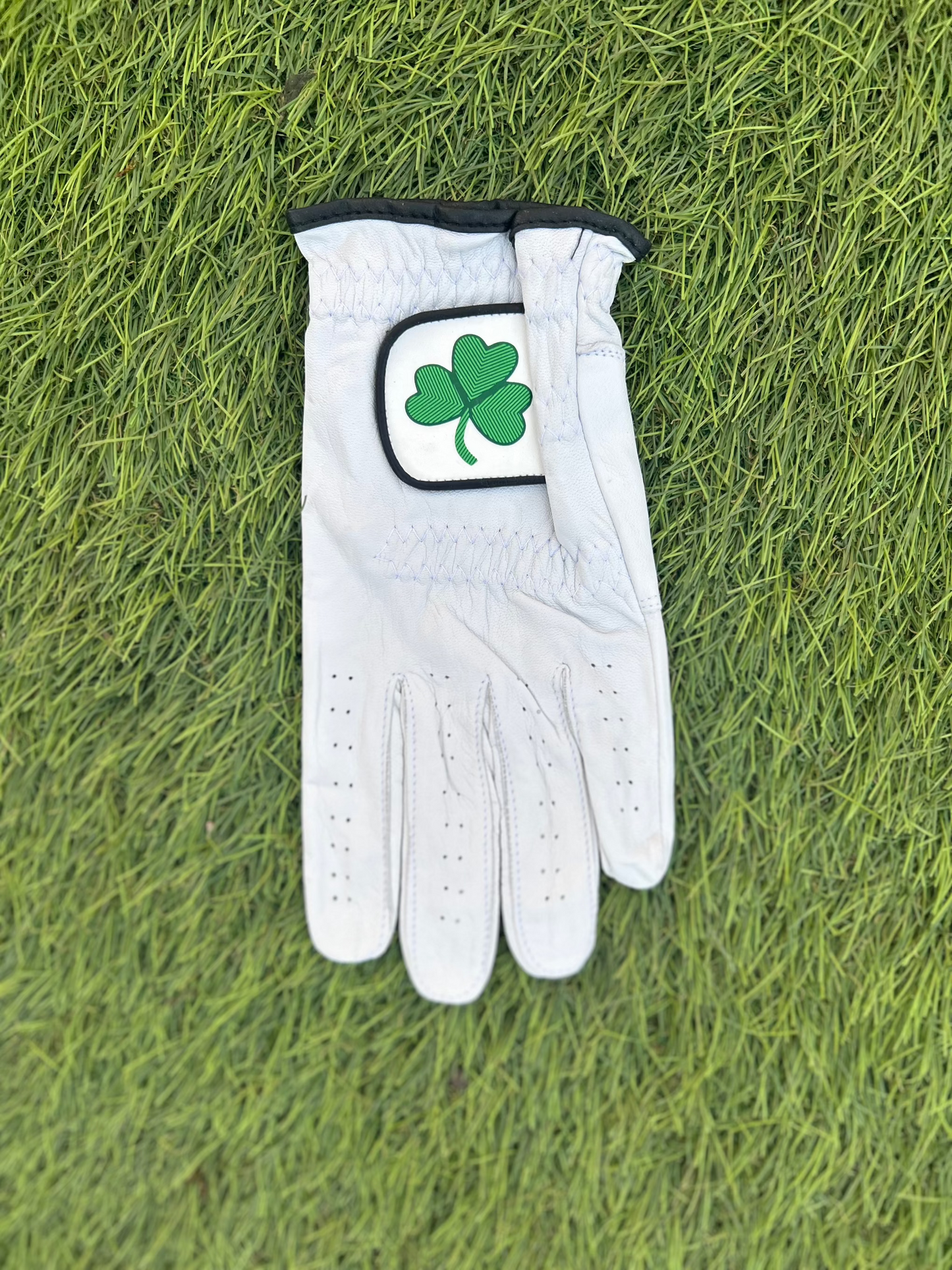 FULL LEATHER Shamrock Lucky GOLF GLOVE