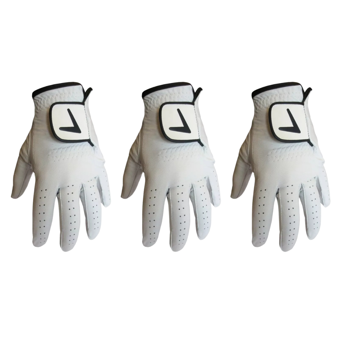 Three LEATHER GOLF Glove Bundle
