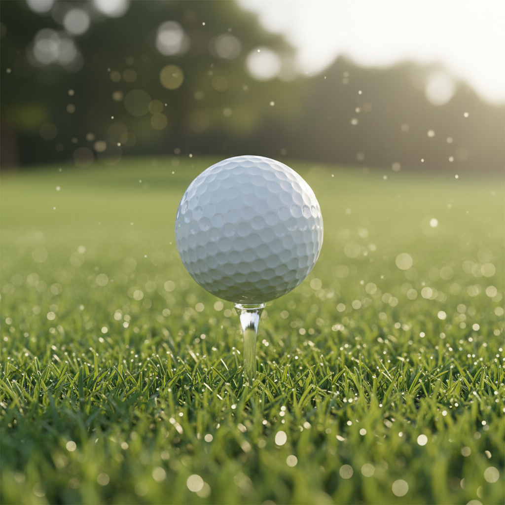 Golf ball on tee